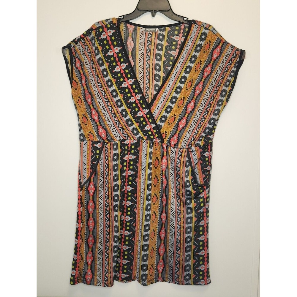 EARTHBOUND Multicolor Tribal/Aztec Dress Size Medium